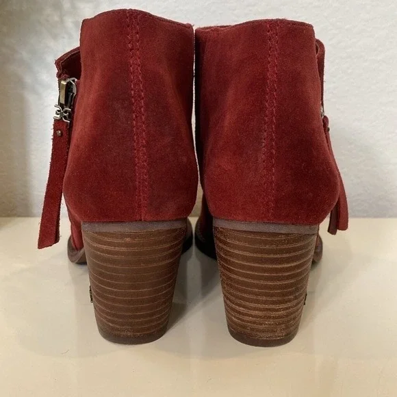 Sam Edelman Macon Ankle Boot Spiced Mahogany Suede Size 7.5 - Picture 5 of 15